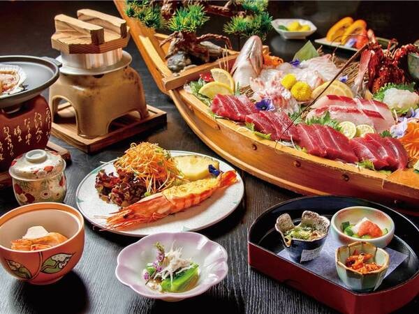 【夕食/例】伊勢海老&真鯛の舟盛り会席(4~10月)