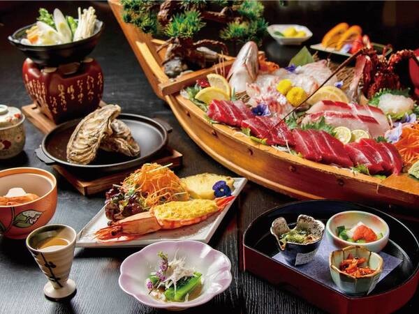 【夕食/例】伊勢海老&真鯛の舟盛り会席(11~3月)