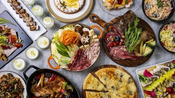 初夏の食材を取り入れたのバラエティ豊かなメニュー(一例)会場お任せ②19:30～