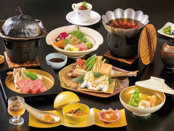 近江牛陶板焼き会席(9~11月の例)