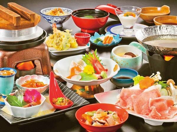 麓山高原豚しゃぶしゃぶ付き和食膳/一例