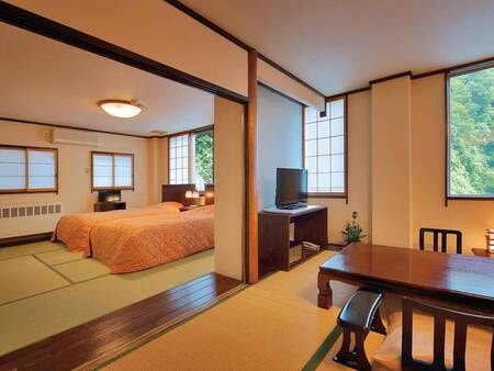 【山側客室】二間続きの和洋室/一例