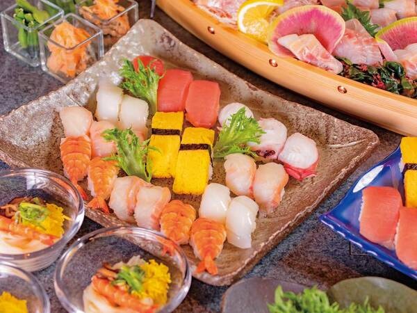 季節のビュッフェ/例。お寿司も食べ放題