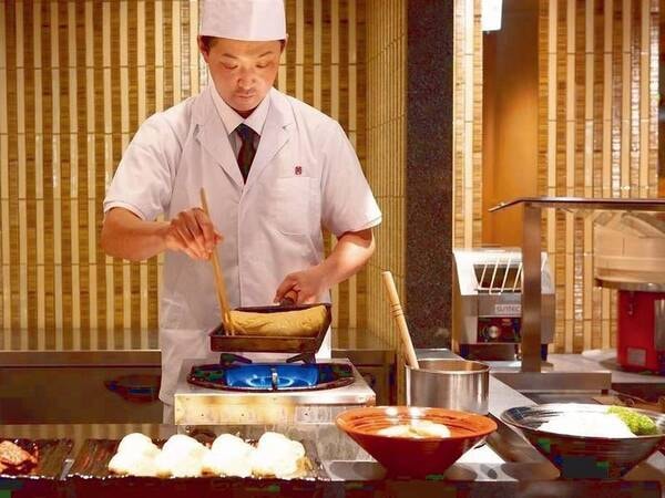 【朝食バイキング/例】板前さんが作る出来立てアツアツの出汁巻