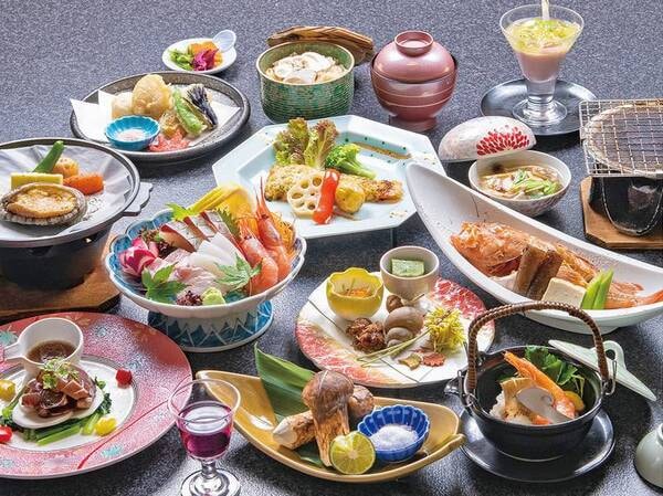 【焼き松茸付き海鮮会席/写真一例】