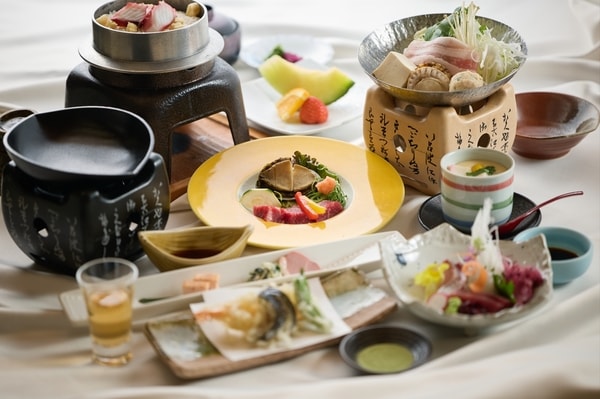 あわび国産牛会席