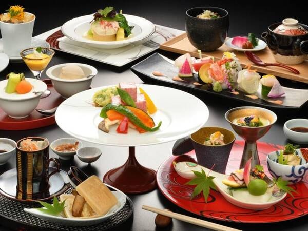 黒毛和牛と山海の恵み・豪華和食会席/例。時季・仕入れで変更あり