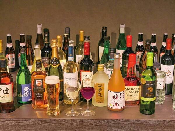 「オールインクルーシブ」-夕食時は生ビールやワインなど飲み物も無料でご提供いたします。