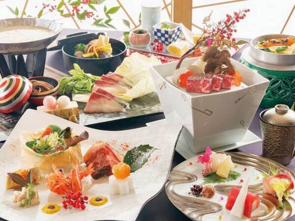 【新和食会席/例】和食の伝統的な調理技法をベースに洋食調理を取り入れた品々
