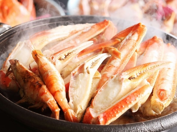 【夕食/例】焼きかに＆焼きエビ