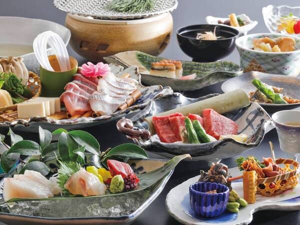但馬牛付き!滋味会席/例 ※写真は春の料理一例
