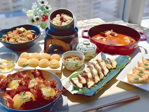 朝食バイキング一例