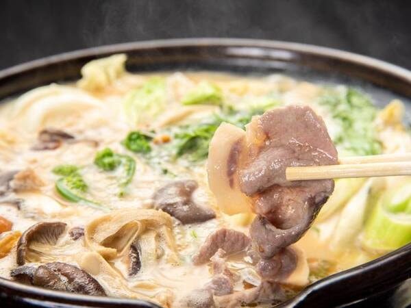 味噌仕立ての猪鍋と信州の味覚満喫プラン/夕食例