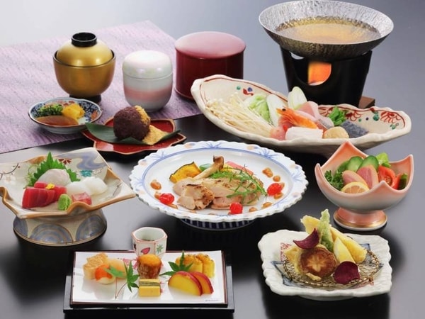 【夕食/例】奈良の食材などをしっかり食べられる「お任せ会席」