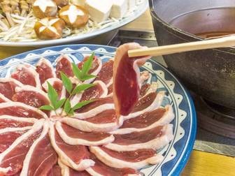 野迫川温泉 ホテルのせ川/【鴨鍋/例】だし汁がしみ込んだ野菜が美味しい鴨鍋