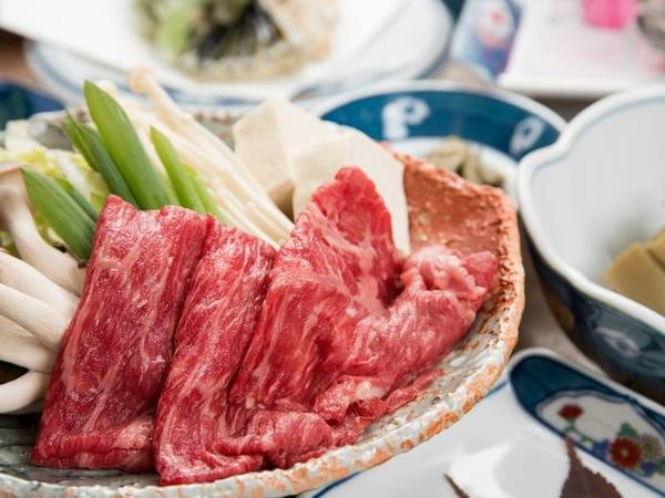 *【夕食一例】熊野牛のすき焼き（小鍋）