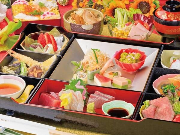 【しらら膳/例】近海マグロなど和歌山の食材が詰まった松花堂をレストランにてご準備
