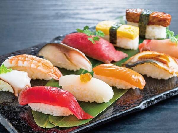 【焼肉・寿司バイキング/例】定番寿司から創作寿司まで色とりどりに取り揃え
