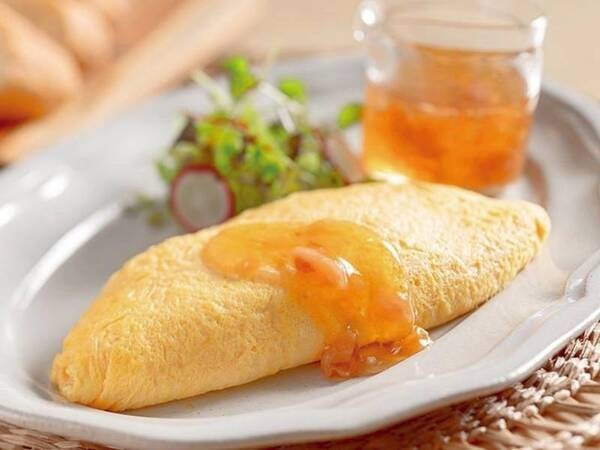 【朝食】オムレツ~南高梅のソース~/例