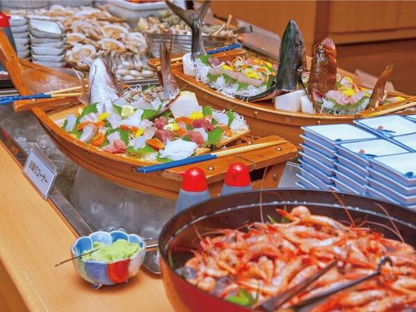 甘海老のお造りも食べ放題