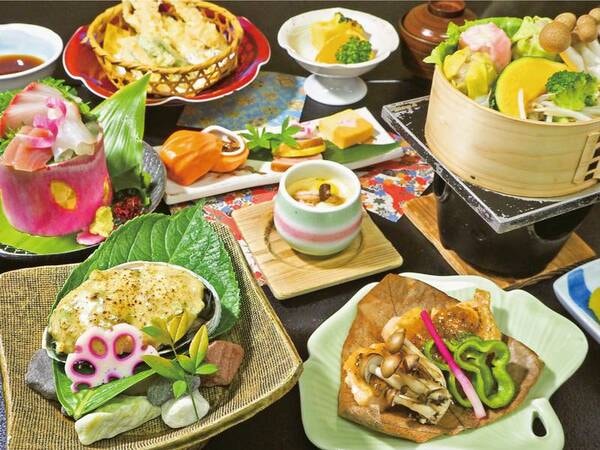 あわび付き季節会席