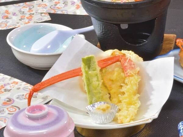サクサク。蟹の天ぷら