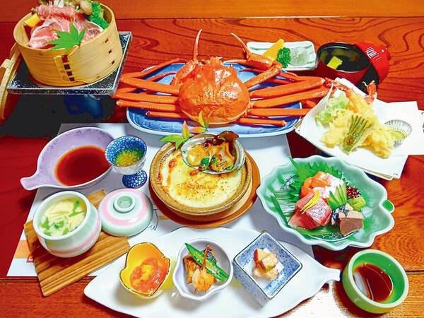 【ゆこゆこ限定】紅蟹&あわび付!季節会席/例
