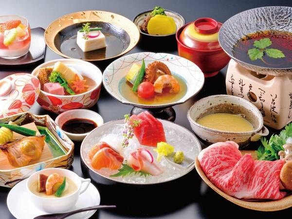 鳥取和牛すきやき付き会席/例