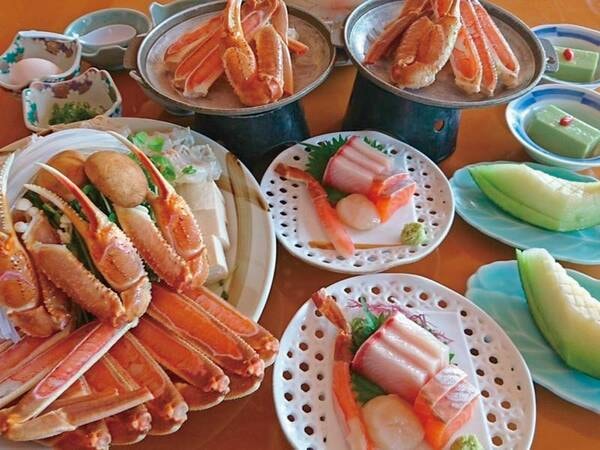 ずわい蟹陶板焼き＆蟹すき/例
