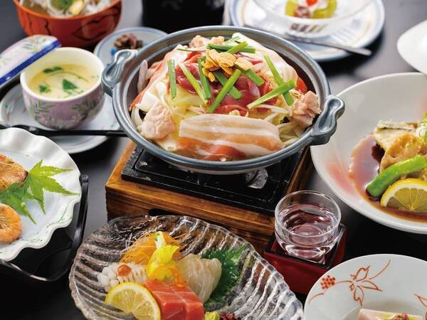 美酒鍋の郷土会席例