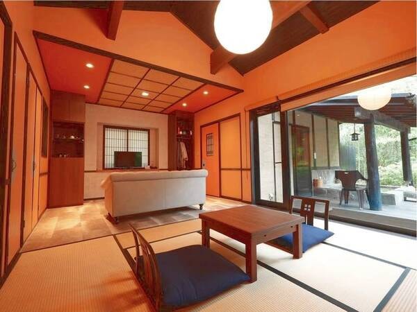 １つひとつ選び抜いた調度品を設え、ゆったりとした空間を演出/例