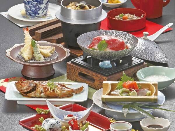 【季節の和会席】季節の鍋、お造り3種など全11品ほど/料理一例