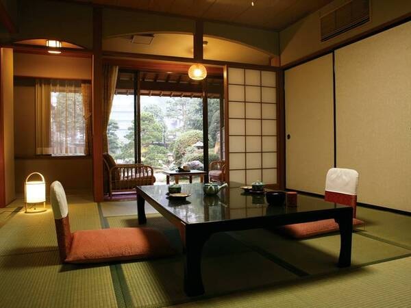 【庭付和室/例】日本庭園を望む。古き良き昔ながらの和室