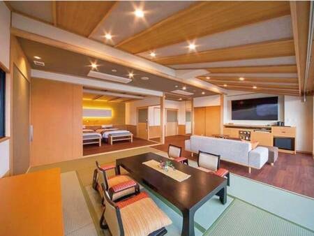 【新客室】ﾊﾞﾘｱﾌﾘｰ展望風呂付和洋室/一例