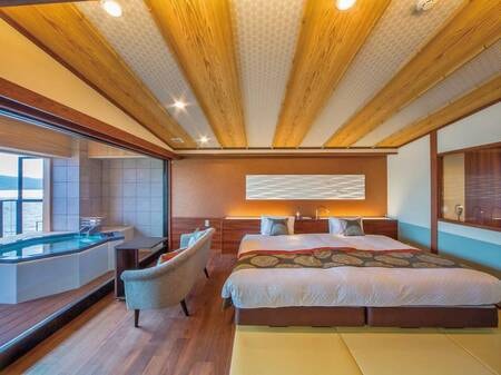 【新客室】露天付ﾊﾘｳｯﾄﾞﾂｲﾝ和室/一例