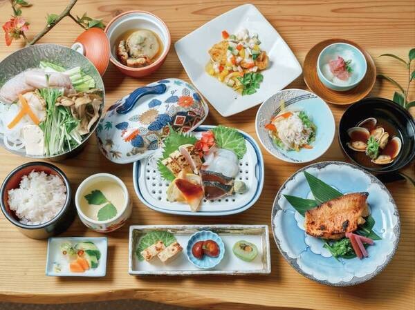 【料理長お勧めの季節の会席/一例】美又温泉と島根の旬食材をたっぷりお楽しみください♪