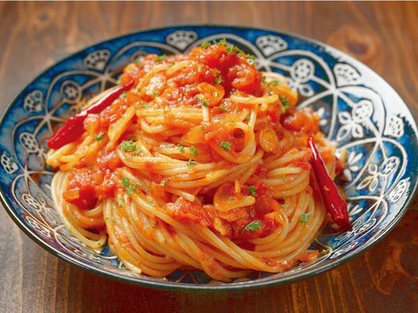 【7/1~8/31まで】完熟トマトと茄子のスパゲティーアラビアータ/例