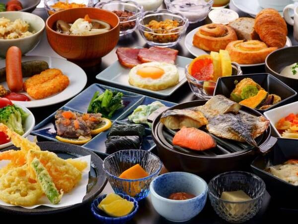 【朝食】地産地消の和洋ビュッフェ/一例