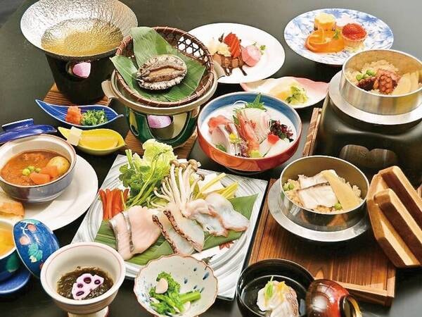 【あわび・鯛・牛の3大味覚/例】贅沢食材を味わうおすすめプラン