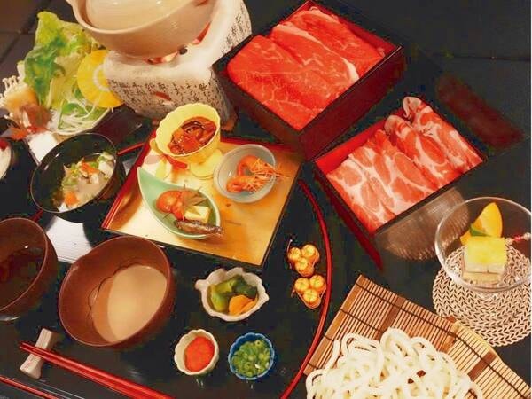 湯郷華やぎしゃぶしゃぶデラックス御膳/例
