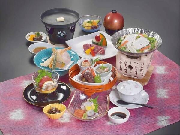 瀬戸内海の恵みを取り入れた、量控えめ会席　料理一例