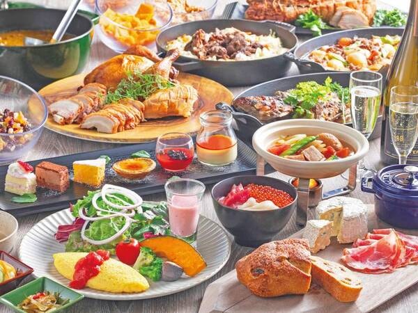 【朝食ビュッフェ/例】野菜と玄米そして北海道ならではの食材を活かした「体にやさしい朝食」