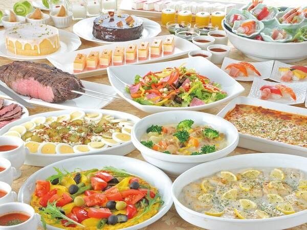食のリゾートをコンセプトに、美・健康を意識したバイキング/例