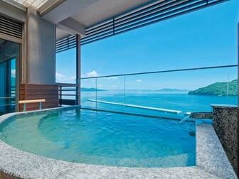 景勝館 漣亭/【月光の湯/露天風呂】仙酔島を眺めながらのんびり疲れを癒す