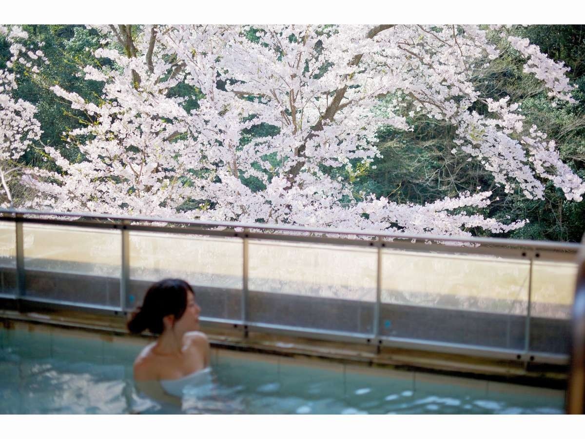 桜の時期にもおすすめ　露天風呂