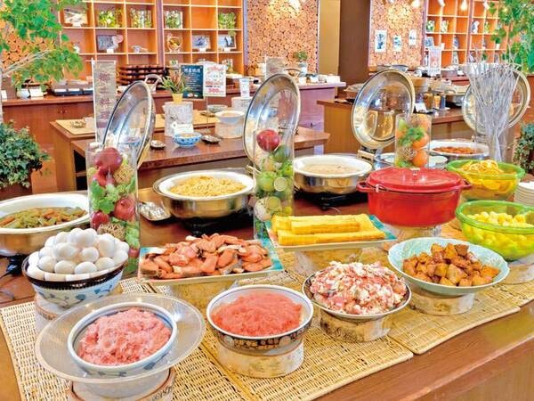 【朝食バイキング/例】和洋メニューが並び北見の名物なども味わえる