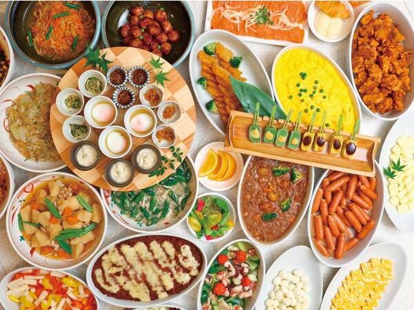 【朝食/写真一例】メインの和食セットメニューと合わせて、種類豊富な和洋バイキングをご用意!