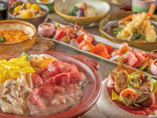 【土地の恵み会席/9~11月夕食例】A5ランク那須牛と旬の美味しさ満載の人気会席