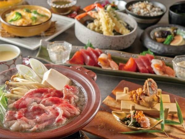 【土地の恵み会席/12~2月夕食例】A5ランク那須牛と旬の美味しさ満載の人気会席