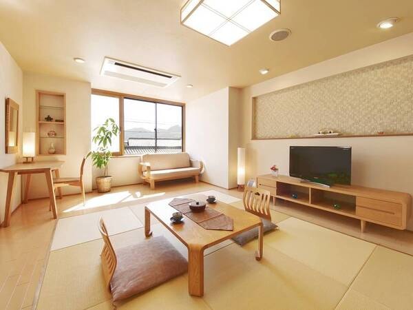 【モダン客室/例】それぞれ趣の異なる3タイプのモダン客室(8畳/バス無し)※部屋指定は不可